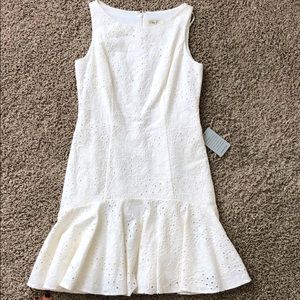 White eyelet Eliza J dress